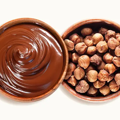 Hazelnut spread and hazelnuts